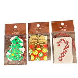Papyrus Christmas Gift Tags: 3 - 5 Packs NEW IN SEALED PACKAGES